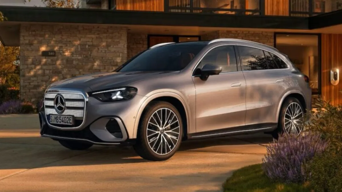 Luxury electric SUV on display