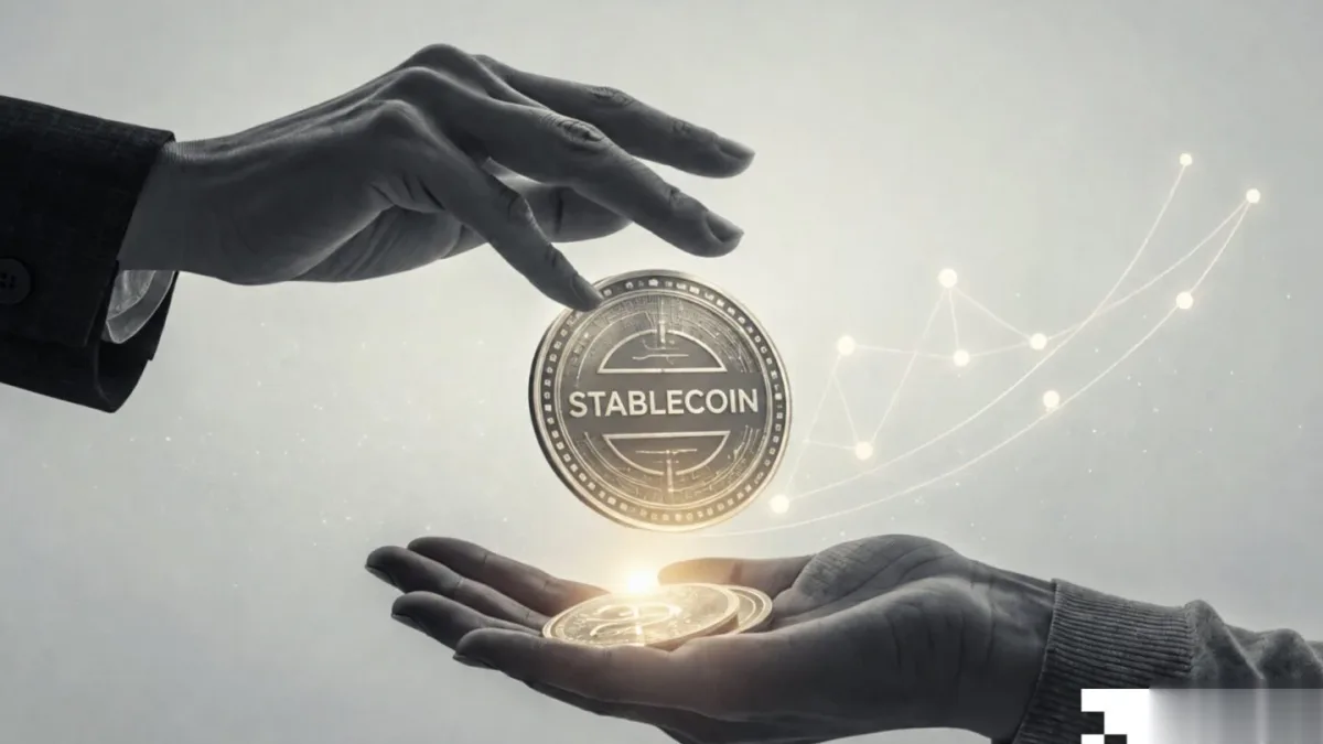 A graph showing the growth of the stablecoin market