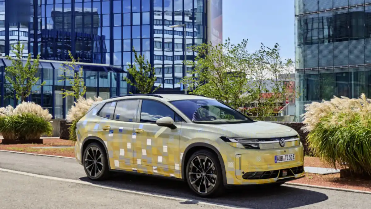 Electric SUV on a road