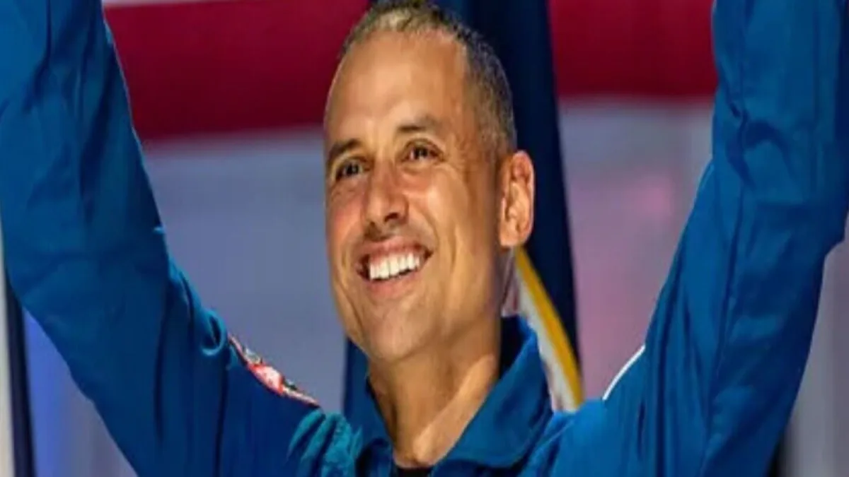 Astronaut in space suit during a spacewalk