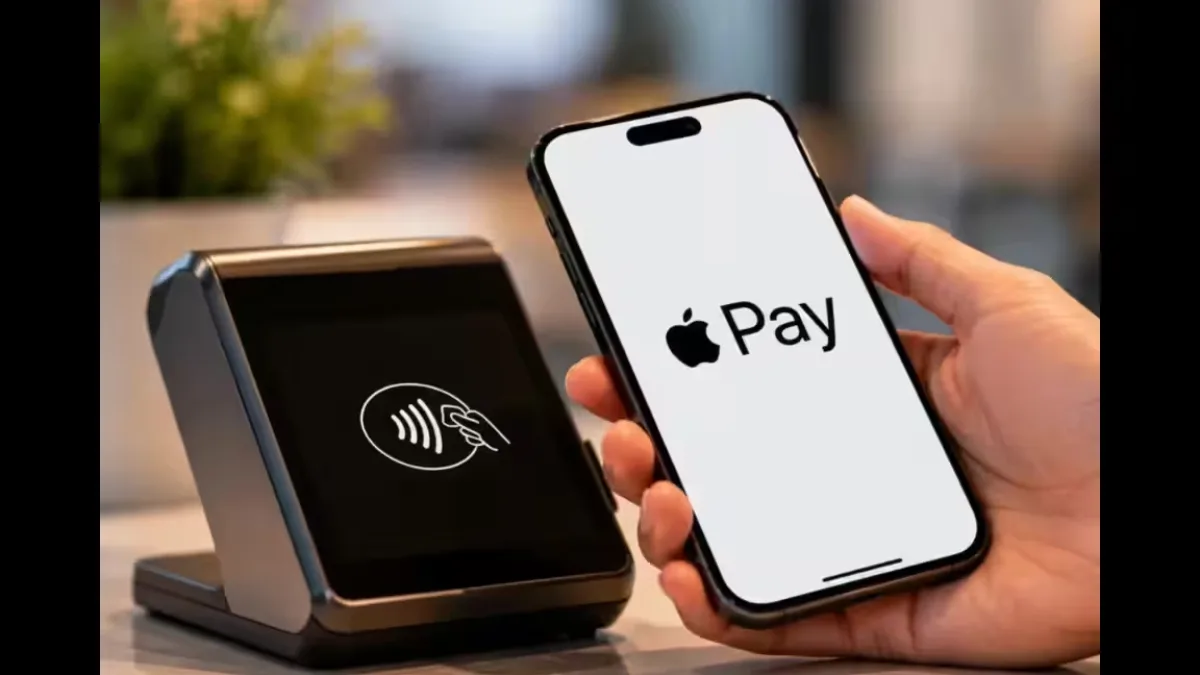 Apple Pay logo on an iPhone screen