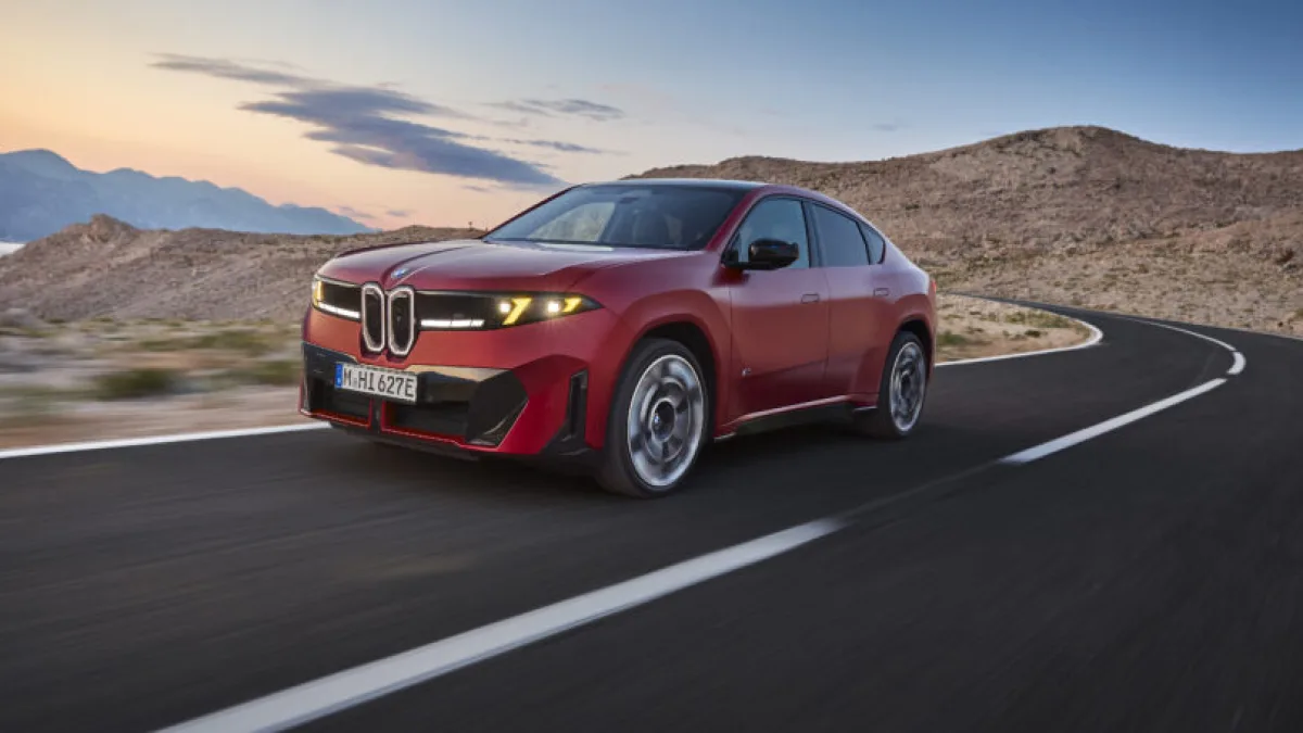 Electric SUV coupe on a road