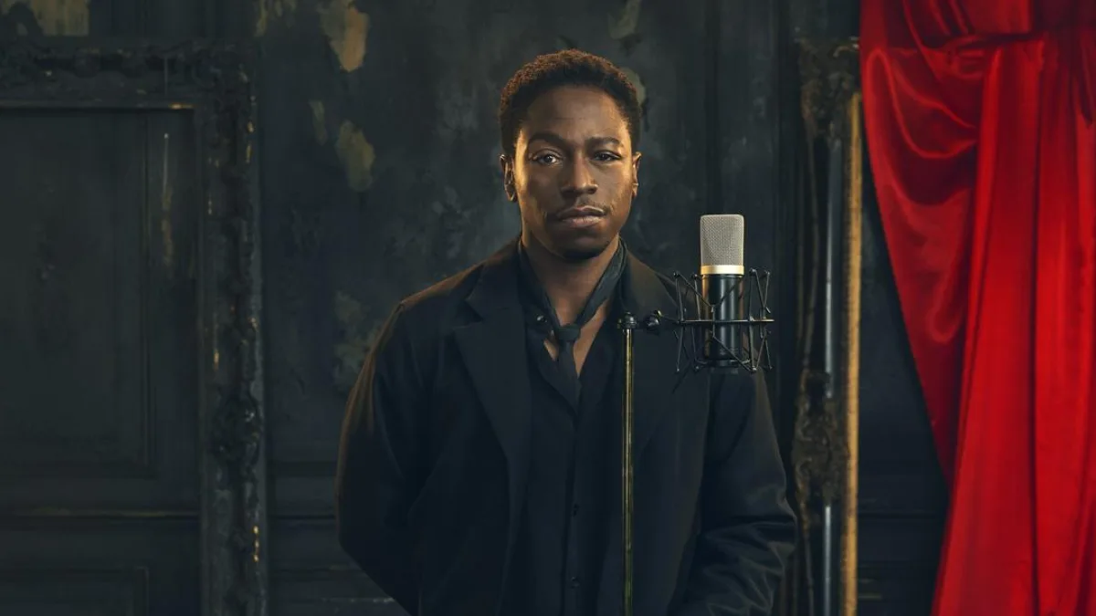 Actor in a recording studio