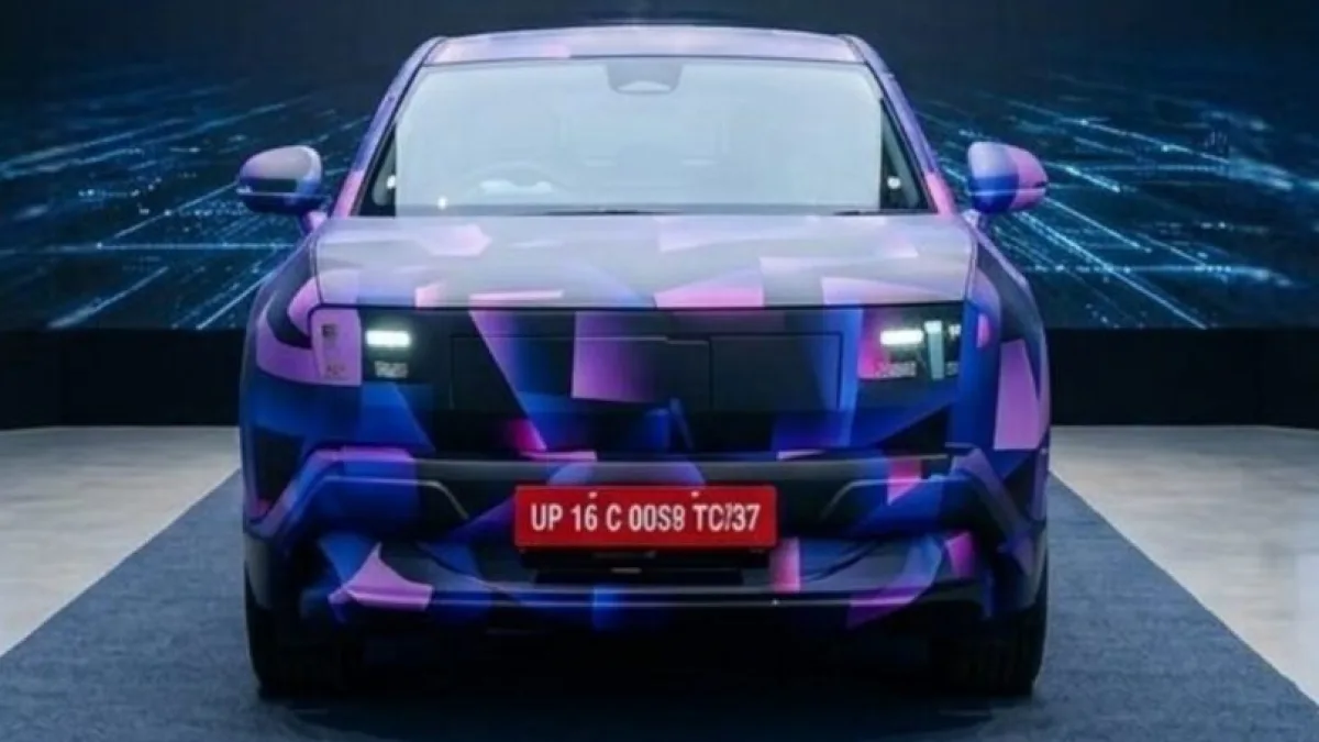 Electric SUV on a road