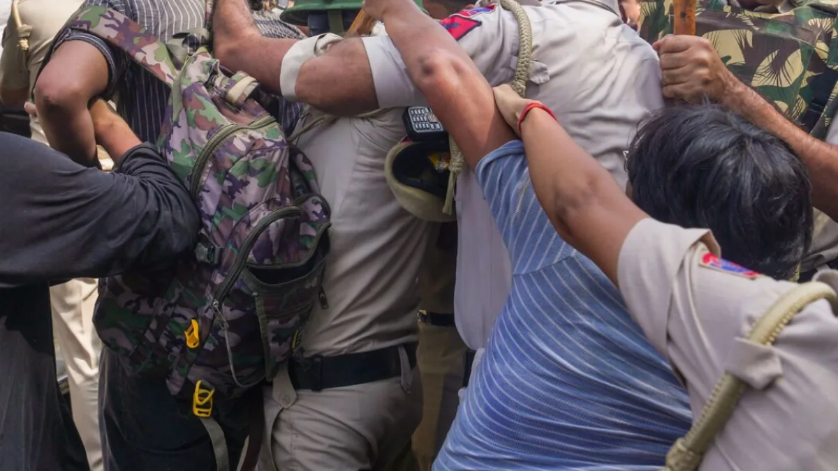 Protesters gathered in New Delhi