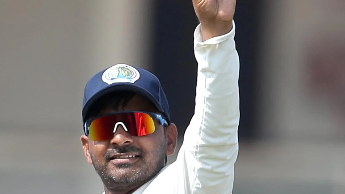 Cricket player in action during a match