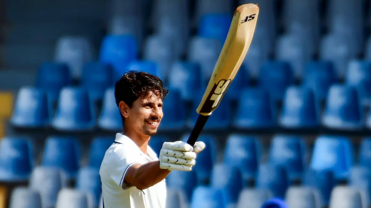 Cricket players on the field
