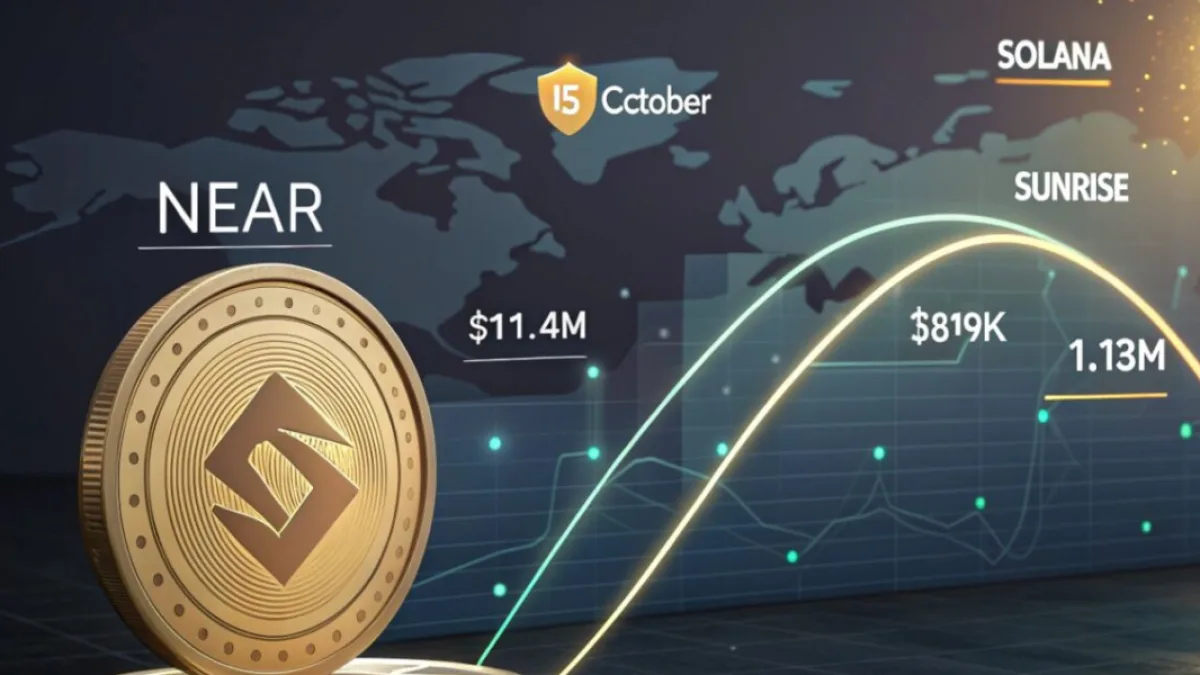Cryptocurrency trading screen showing NEAR token price