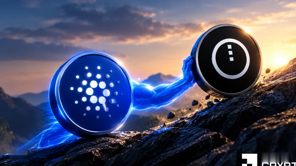 Cryptocurrency market trends on a screen