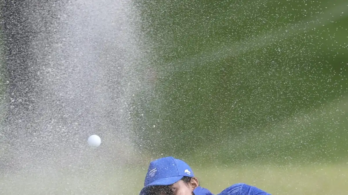 Golfer in action on the course