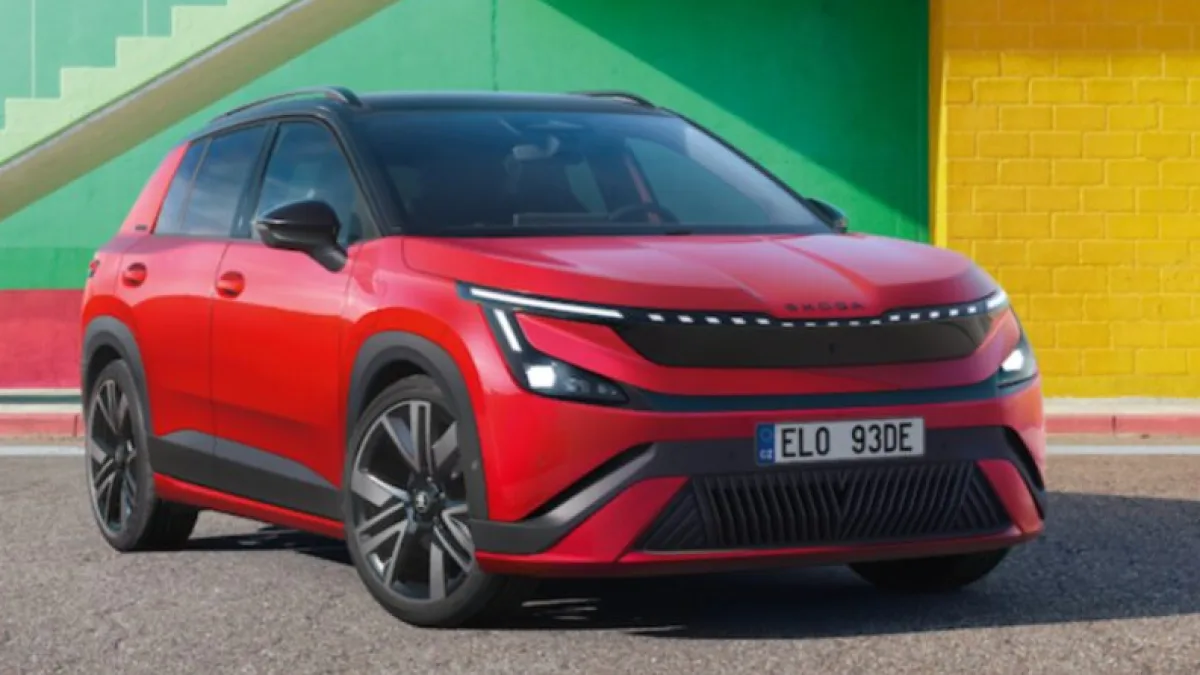 Electric SUV on a road