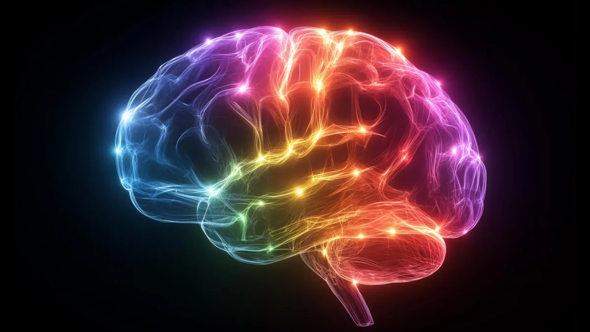 Brain scan showing brain network activity