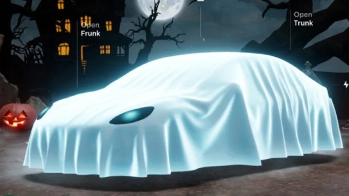 Electric SUV with spooky lights and sounds