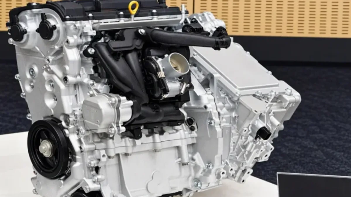 A car engine with a hybrid system