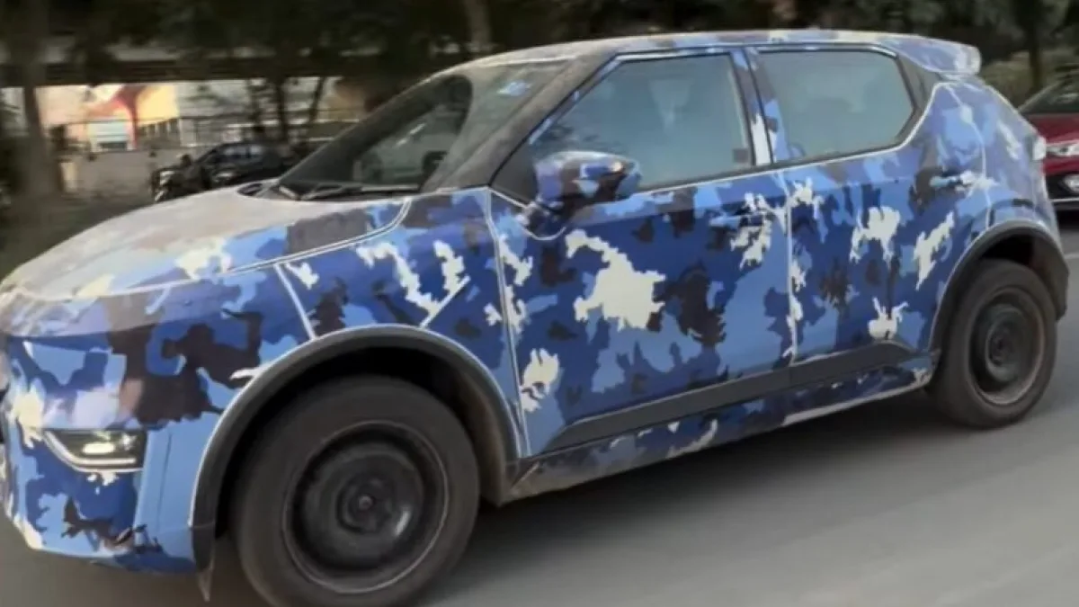 Electric car on the road
